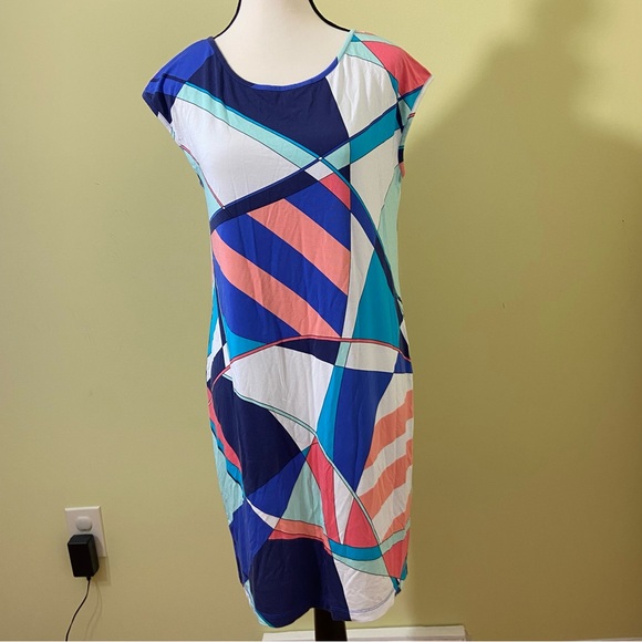 Tori Richard Honolulu Hawaii Geometric Multicolor Dress size M - Picture 4 of 8